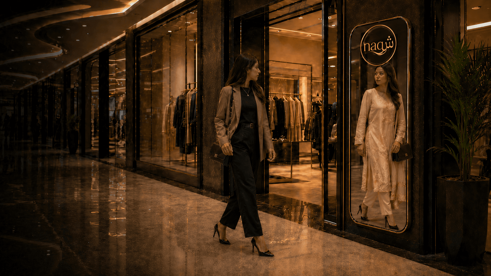 Walk-In Activation Mirror storefront experience